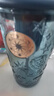 樂(lè )唯詩(shī)（NERVISHI）大容量網(wǎng)紅吸管杯綠色冰美式咖啡玻璃杯有蓋高顏值創(chuàng  )意浮雕水杯子 墨蘭星座杯【金色印章】 450ml 1只 曬單實(shí)拍圖