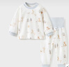 童泰（TONGTAI）寶寶秋衣套裝春秋季純棉嬰兒衣服兒童高腰護(hù)肚家居服棕色90cm 曬單實(shí)拍圖