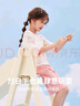 頂瓜瓜頂呱呱兒童睡衣夏季薄款女童純棉短袖套裝女孩家居服 粉色  150 曬單實拍圖