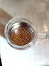 富光拾喜（FUGURNG BESTJOY）雙層玻璃杯男女辦公水杯 防燙帶濾網(wǎng)大容量泡茶杯子520ml黑色 曬單實(shí)拍圖