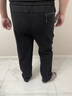 羅蒙（ROMON）加肥加大碼運動(dòng)男褲男士特大碼休閑褲胖子胖哥寬松肥佬深襠高彈力 黑色（單層春秋款） 8XL 曬單實(shí)拍圖