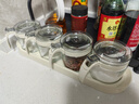 禧天龍玻璃調(diào)料盒調(diào)料瓶家用調(diào)料罐調(diào)味罐套裝鹽罐調(diào)味盒4件套帶置物架 曬單實(shí)拍圖