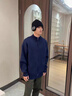 蒙口比鄰帽子男冬季護(hù)耳帽騎行保暖冷帽大頭圍毛線帽男包頭加絨針織帽男士 黑-(加絨)雪花護(hù)耳A119針織帽 均碼彈性(男女通用) 曬單實(shí)拍圖