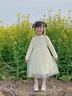 皮爾卡丹（pierre cardin）童裝女童連衣裙春秋2025新款女寶寶春季兒童網(wǎng)紗裙子春裝長(cháng)袖公主 米色 110 尺碼4~5歲【100-110cm】 曬單實(shí)拍圖