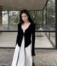 CEENIU連衣裙女裝2025年春秋季新款小香風(fēng)氣質(zhì)長(cháng)裙茶系高級感穿搭一整套 開(kāi)衫+裙子【套裝】 M 曬單實(shí)拍圖