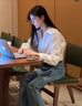 伊芙麗蔣欣代言抗皺基礎正肩版型職場(chǎng)通勤棉感襯衫女2025秋季新款小上衣 本白色 M 110-120斤 曬單實(shí)拍圖