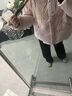 森馬（Semir）輕松羽絨|羽絨服女寬松連帽面包服時(shí)尚冬防潑水防風(fēng)外套百搭 橡皮粉（白鴨絨）61214 3XL 曬單實(shí)拍圖