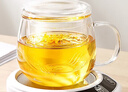 富光花茶杯 男女士茶水分離杯子 雙層辦公泡茶玻璃杯帶把高硼硅水杯 曬單實(shí)拍圖