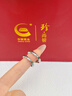 珍尚銀中國黃金情侶對戒S925銀戒指七夕情人節禮物結婚紀念日送女友老婆 曬單實(shí)拍圖