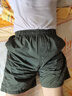 純棉五分褲夏季透氣短褲中青年男褲衩直筒休閑褲純色外穿沙灘中褲 軍綠色 2XL 曬單實(shí)拍圖