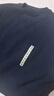無(wú)印良品（MUJI）女式 棱紋編織 圓領(lǐng)短款針織衫 長(cháng)袖女款 女裝 薄款毛衣 藏青色 M (160/84A) 曬單實(shí)拍圖