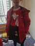 雪中飛童裝兒童輕薄羽絨服男童新款中大童女童薄款外套冬冰酒紅150cm 曬單實(shí)拍圖