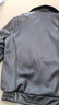 TWETYBIRD翠迪鳥短款修身真皮皮衣男士A2飛行服夾克頭層牛皮皮衣春秋皮外套 黑色【精選頭層牛皮】 3XL （適合155斤-170斤） 曬單實(shí)拍圖