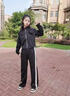 女童秋裝2025新款套裝洋氣時髦兒童衣服春秋季大童運動童裝超好看 黑色【外套+褲子】 150 曬單實拍圖