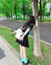 十一封信jk cos小熊來(lái)信初音黑色原創(chuàng)水手服女短袖夏服日系百褶裙 初音黑小熊短袖上衣+領(lǐng)結(jié) XS 曬單實(shí)拍圖