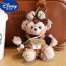 迪士尼（Disney）可愛(ài)達菲小熊包包掛件手工毛絨公仔玩偶鑰匙扣掛飾雪莉玫配飾禮物 甜臉玫玫+【布朗尼裝+發(fā)飾+掛繩 曬單實(shí)拍圖