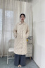 波司登（BOSIDENG）2025新款輕薄90鵝絨服女長款小香風(fēng)菱格襯衫領(lǐng)保暖外套B250134188 柔光淺米|8F29 S 160/84A 體重約100-110斤 曬單實拍圖