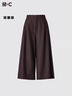 優(yōu)衣庫女裝打褶裙褲/高腰休閑褲褲子479698 08 深灰色 M /160/68A 曬單實(shí)拍圖