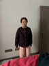 啄木鳥(niǎo)媽媽裝冬裝加絨開(kāi)衫外套中老年人衣服女奶奶上衣加厚老太太秋冬裝 紫色升級款 2XL 建議105-120斤 曬單實(shí)拍圖