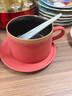 象上砂紅咖啡杯輕奢高級咖啡杯高顏值生日禮物杯子喬遷禮物 砂紅咖啡杯 1個(gè) 220ml 曬單實(shí)拍圖