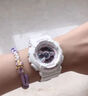 卡西歐（CASIO）手表女BABY-G時(shí)尚防水防震學(xué)生運動(dòng)雙顯石英電子日韓表送女友禮物 BA-110FH-7A 夏日夢(mèng)幻炫白紫粉 曬單實(shí)拍圖