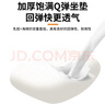 舒客藝家電腦椅辦公椅職員網(wǎng)椅會議椅家用靠背休閑椅子弓形學生宿舍學習椅 WE黑色+腳踏弓形【乳膠款】 曬單實拍圖
