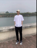 Colombass純棉短袖t恤男夏季日系潮牌休閑潮流寬松學(xué)生半袖打底體恤衫 白色 2XL/185(建議160-175斤) 曬單實(shí)拍圖