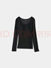 優(yōu)衣庫女裝HEATTECH羅紋U領(lǐng)Bra T恤/保暖衣內衣秋冬新款478793 09 黑色 M /160/84 曬單實(shí)拍圖