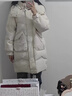 雅黛絲薇羽絨棉服女中長(cháng)款2025新款冬季時(shí)尚可拆卸帽加厚保暖棉襖棉衣外套 米白色 S 【建議80-105斤】 曬單實(shí)拍圖