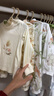 童泰（TONGTAI）嬰兒套裝四季純棉寶寶衣服男女童家居服內衣兒童上衣褲子黃色80碼 曬單實(shí)拍圖