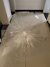 天瑋傘業(yè)（Tianwei umbrella）16骨透明傘纖維骨抗風(fēng)自動(dòng)純色POE傘簡(jiǎn)約純色便捷長(cháng)柄傘可定制 曬單實(shí)拍圖