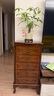 馨華源木業(yè)（XHYFURNITURE）美式實(shí)木五斗柜收納柜歐式復古臥室抽屜柜五斗櫥客廳多層儲物柜 全實(shí)木五斗柜-胡桃色 44*35*90cm 曬單實(shí)拍圖