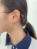 歐顏（OYshipin）黃金大圈耳環(huán)女年輕款999足金圓圈耳飾潮情人節送女朋友生日禮物 時(shí)尚浪漫禮物包裝盒子 曬單實(shí)拍圖