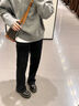 歐貝汐毛衣女秋冬季加厚日系慵懶風(fēng)灰色外套寬松春秋內搭打底針織衫上衣 灰色 M 曬單實(shí)拍圖