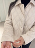 波司登（BOSIDENG）25新款輕薄90鵝絨服女短款格紋翻領(lǐng)小香風(fēng)保暖外套B250134182 柔光淺米|8F29 S 160/84A 體重約100-110斤 曬單實(shí)拍圖