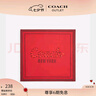 蔻馳（COACH）奧萊女士COACH蛇型文字印花NEW YEAR絲巾圍巾 紅色 曬單實拍圖