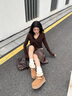 UGG秋季新款女士舒適保暖厚底休閑短筒雪地靴懶人毛毛鞋 1144041 CHE | 栗色 38 曬單實(shí)拍圖