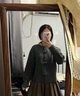 三彩【蝶舞芳菲】2025冬季新款新中式毛衣蝴蝶盤(pán)扣針織開(kāi)衫寬松女 深邃灰 M 160/84A 曬單實(shí)拍圖