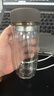雷德夫（LEIDFOR）G6同心系列 曲線款 雙層玻璃杯茶杯 咖啡色 中秋禮品禮物 380ml 曬單實(shí)拍圖
