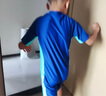 李寧（LI-NING）連體兒童泳衣男童親子寶寶學(xué)生中大童小童女孩游泳衣362深藍色160 曬單實(shí)拍圖