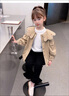 G.DUCKKIDS女童風(fēng)衣秋裝2024新款小女孩洋氣韓版長(zhǎng)袖上衣娃娃領(lǐng)春秋兒童外套 卡其色 120 cm 曬單實(shí)拍圖