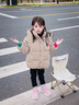 G.DUCKKIDS女童棉服冬季2024新款加厚洋氣女寶寶棉襖冬裝羽絨棉衣小女孩外套 咖色 110cm 曬單實(shí)拍圖