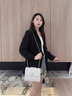 狄梵普輕奢包包女包女士2025新款斜挎單肩包生日七夕節(jié)禮物送女友送老婆 白色【禮盒裝】 小包 曬單實(shí)拍圖