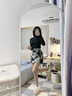 FitonTon保暖內衣女超薄玻尿酸半高領(lǐng)肌底衣無(wú)痕美體打底秋衣秋褲套裝 黑L 曬單實(shí)拍圖