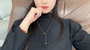 Jay山茶花毛衣鏈女掛件衣服配飾長(cháng)款項鏈吊墜掛繩掛飾送女友生日禮物 【品牌禮盒】黑色 曬單實(shí)拍圖