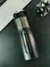 Stanisic德國品牌玻璃杯男士茶水分離雙層防摔商務(wù)辦公茶水杯子高端禮物 商務(wù)灰 420ml 曬單實拍圖