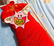 新生嬰兒抱被產(chǎn)房紅色包被初生嬰兒純棉A類(lèi)新年毯春夏秋冬季加厚 超柔豆豆絨【刺繡小福星】 可拆卸內膽加厚【90X90】800克左 曬單實(shí)拍圖