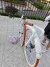 飛鴿（FLYING PIGEON）自行車(chē)成人通勤車(chē)自行車(chē)學(xué)生單車(chē)成人自行車(chē)通勤自行車(chē)女士自行車(chē) 高配奶油米|6速|(zhì)輻條輪+禮包 26寸適合160-185cm 曬單實(shí)拍圖