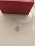 周六福（ZLF）  18K金耳飾環(huán)環(huán)相扣系列耳環(huán)女玫瑰金彩金素K金小耳環(huán) 紅色 曬單實(shí)拍圖