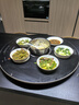 富得萊 熱菜板 飯菜保溫板+電磁爐火鍋+自動(dòng)旋轉(zhuǎn)盤餐桌 多功能電熱暖菜板墊 圓形黑色80cm 曬單實(shí)拍圖
